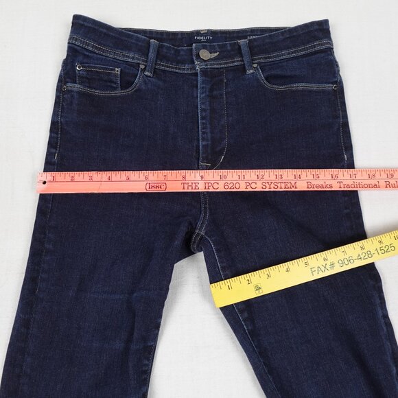 FIDELITY Sierra High Rise Slim Boot Jeans Women's 29 Stretch Denim Made in USA - Picture 13 of 13